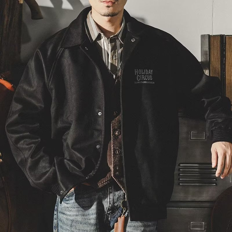 Mens Loose-Fit Heavyweight Insulated Jacket For Spring And Autumn From A Trendy Brand