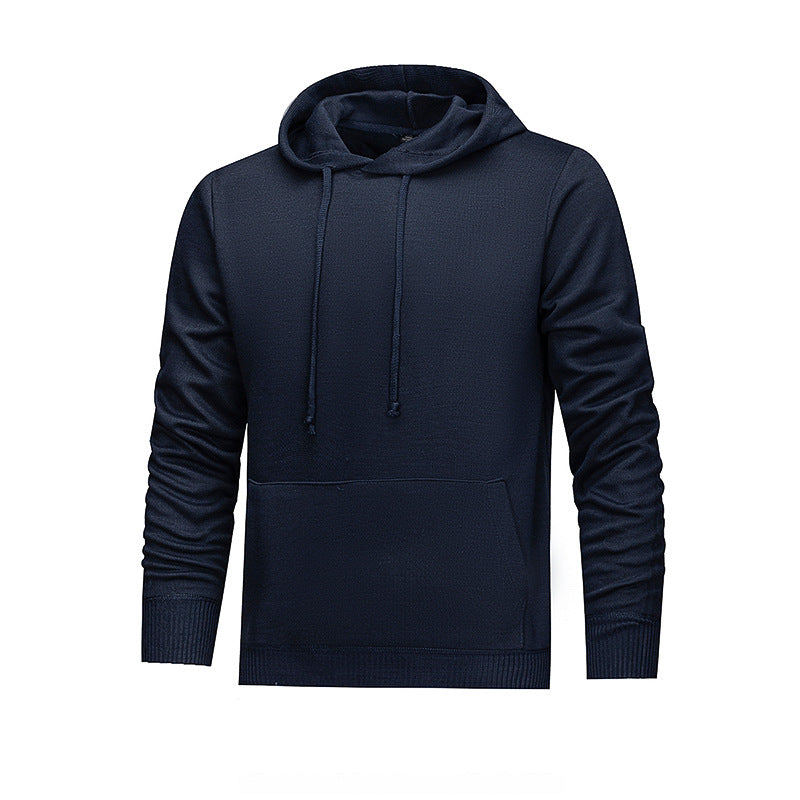 Solid Color Hooded Long Sleeve Sweatshirtsimple Everyday And Versatile
