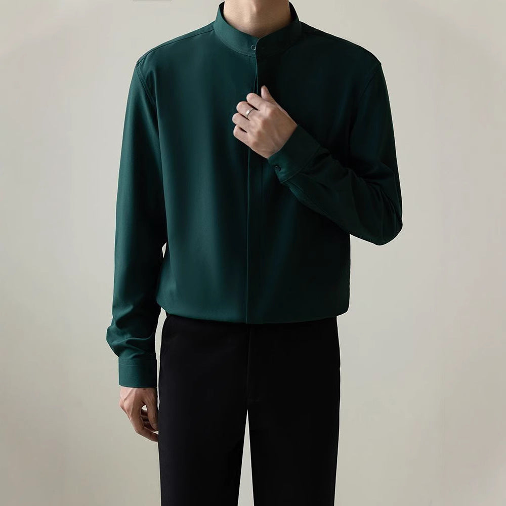 New Lightweight Mature-style Mens Korean-fit Wrinkle-free Business Shirt