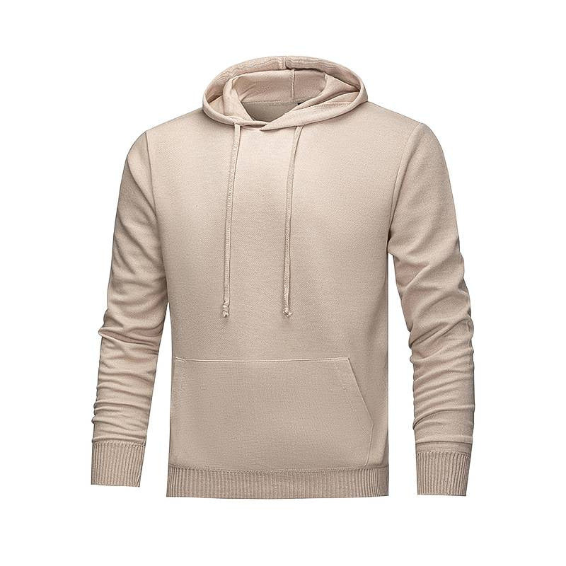 Solid Color Hooded Long Sleeve Sweatshirtsimple Everyday And Versatile