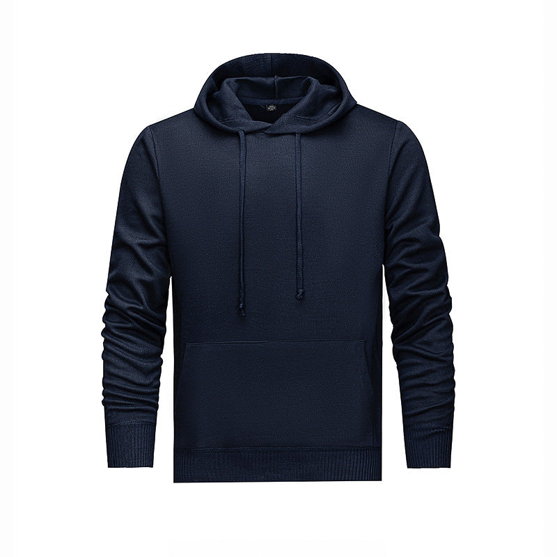Solid Color Hooded Long Sleeve Sweatshirtsimple Everyday And Versatile