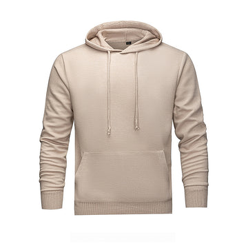 Solid Color Hooded Long Sleeve Sweatshirtsimple Everyday And Versatile
