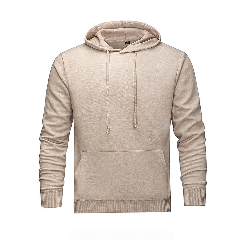 Solid Color Hooded Long Sleeve Sweatshirtsimple Everyday And Versatile